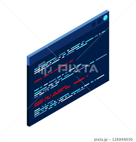 Source code isometric. Abstract programming...のイラスト素材 [126848030] - PIXTA