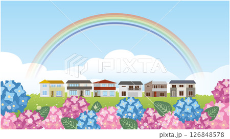 夏の梅雨素材背景 夏の梅雨素材背景 126848578