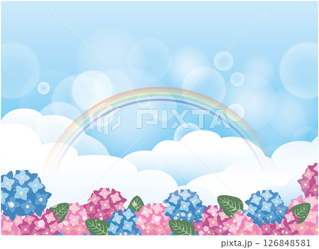 夏の梅雨素材背景 126848581