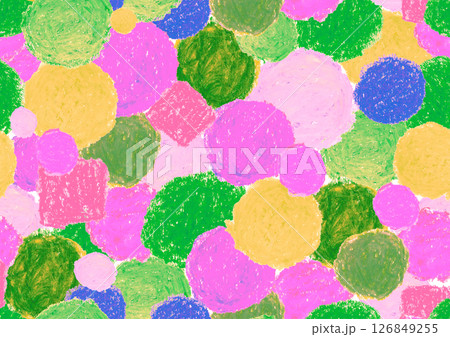 クレヨンで描いたカラフル背景素材 B 126849255