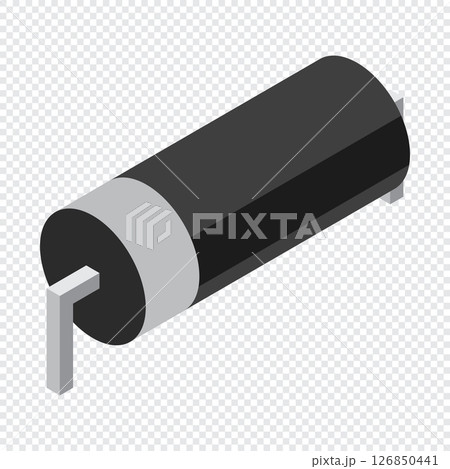 Diode electronic component. Diode icon. Isometric diode. Isometric electronic component. Vector illustration 126850441