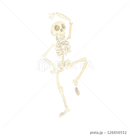 Funny dancing skeleton, holiday decoration 126850552