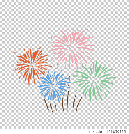 Fireworks, illustration, icon, material, no background, colorful 126850556