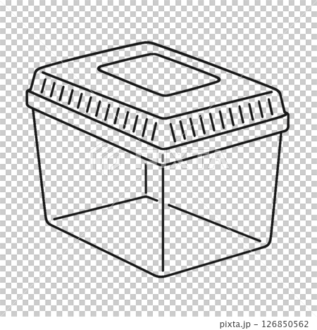 虫かごの線画イラスト、素材、アイコン、背景なし、シンプル 虫かごの線画イラスト、素材、アイコン、背景なし、シンプル 126850562