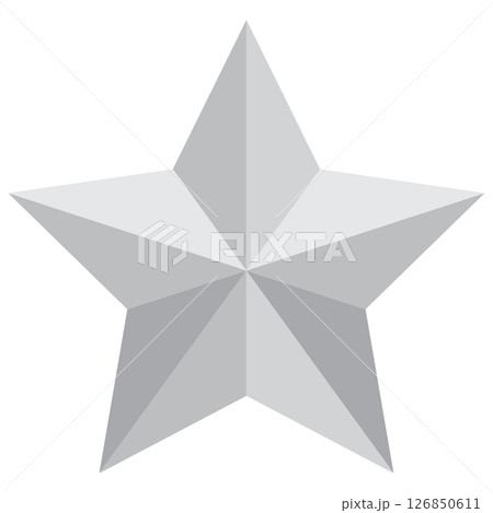 Silver star vector. Silver star. Vector illustration 126850611