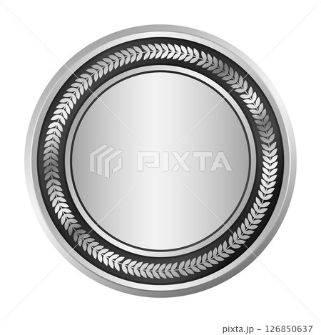 Silver medal. Realistic medal. Prize for winner. Reward isolated. Vector illustration Silver medal. Realistic medal. Prize for winner. Reward isolated. Vector illustration 126850637