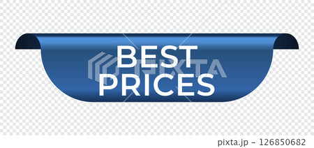 Blue banner best prices. Promotion sale badge. Best prices sticker. Discount and price offer concept. Vector web element Blue banner best prices. Promotion sale badge. Best prices sticker. Discount and price offer concept. Vector web element 126850682