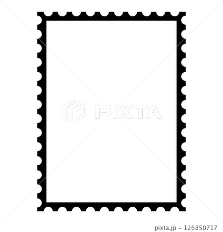 Blank postage stamp. Clean postage stamp template. Postage stamp border. Mockup postage stamp. Vector illustration Blank postage stamp. Clean postage stamp template. Postage stamp border. Mockup postage stamp. Vector illustration 126850717