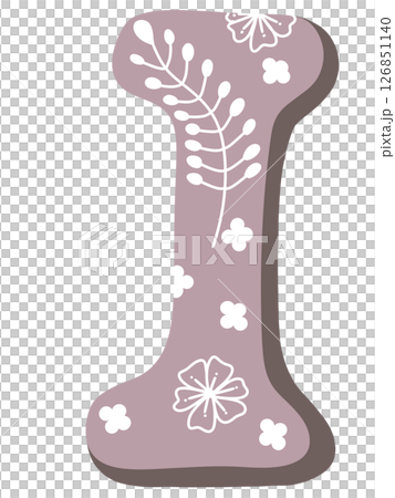 drawing of pink alphabet in floral pattern A to Z drawing of pink alphabet in floral pattern A to Z 126851140