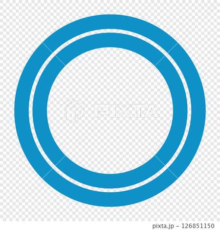 Modern geometric letter OO logo. OO initials circle line logo 126851150