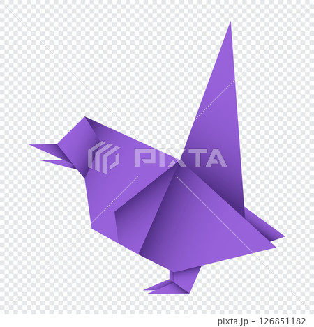 Bird origami. Abstract bird origami logo design. Animal origami. Paper origami. Vector illustration Bird origami. Abstract bird origami logo design. Animal origami. Paper origami. Vector illustration 126851182
