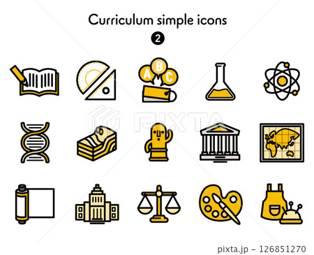シンプルアイコン集 教科・授業 126851270