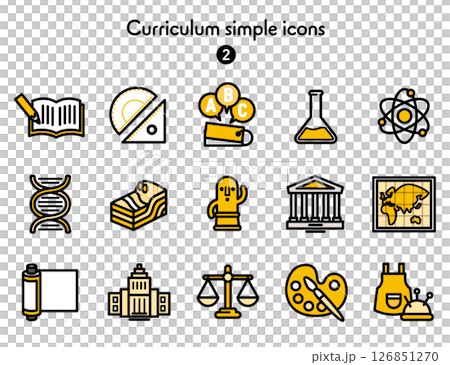 シンプルアイコン集 教科・授業 126851270