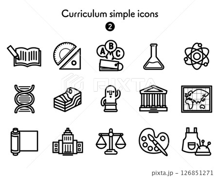 シンプルアイコン集 教科・授業 シンプルアイコン集 教科・授業 126851271