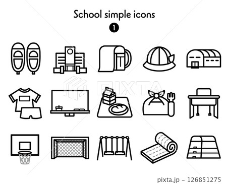 シンプルアイコン集 学校 126851275