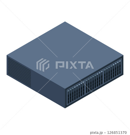 Isometric server. Server racks. Server boxes isolated. Network server room. Computer network technology. Vector illustration Isometric server. Server racks. Server boxes isolated. Network server room. Computer network technology. Vector illustration 126851370
