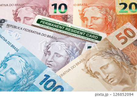 American Permanent Resident Card on Brazilian real American Permanent Resident Card on Brazilian real 126852094