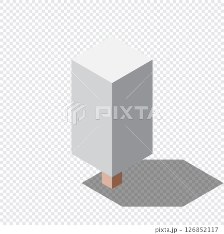 Isometric vector winter tree. Tree isometric elements. Isometric tree element for landscape design. Park element 126852117
