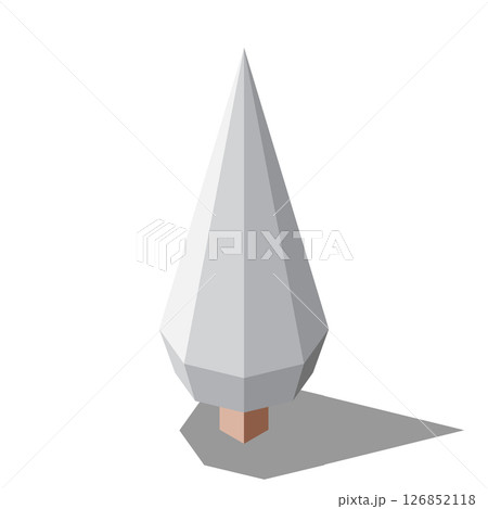 Isometric vector winter tree. Tree isometric elements. Isometric tree element for landscape design. Park element 126852118