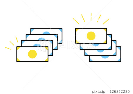 お金が増えて帰って来る状況をイメージしたイラスト お金が増えて帰って来る状況をイメージしたイラスト 126852280