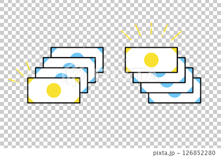 お金が増えて帰って来る状況をイメージしたイラスト お金が増えて帰って来る状況をイメージしたイラスト 126852280