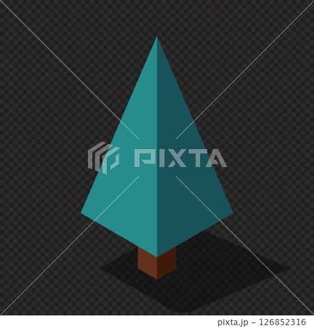 Isometric vector tree at night. Tree isometric elements. Isometric tree element for landscape design. Park element Isometric vector tree at night. Tree isometric elements. Isometric tree element for landscape design. Park element 126852316