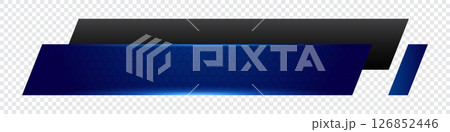 Futuristic design lower third banner. Broadcast news lower third banner template design. Lower third bar template for breaking news. Video headline title 126852446