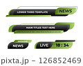 Lower third banner. Lower third bar template for breaking news, television, video and media channels. Interface template 126852469
