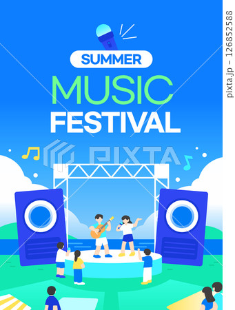 Summer Festival Illustration Template  126852588