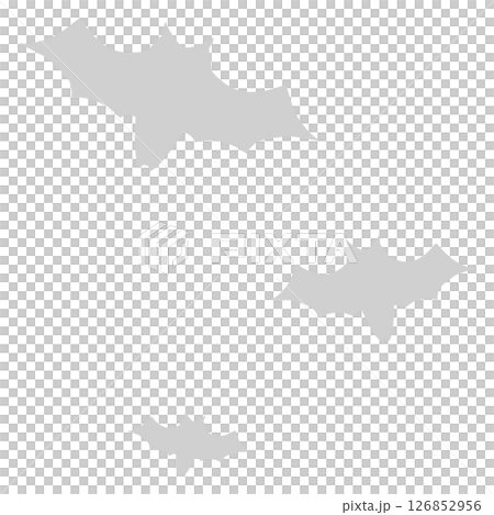 グレーのたくさんのコウモリのシルエット 126852956