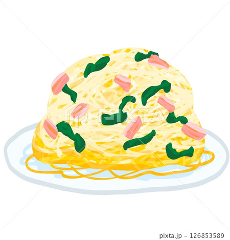 大盛りほうれん草のクリームパスタ 大盛りほうれん草のクリームパスタ 126853589