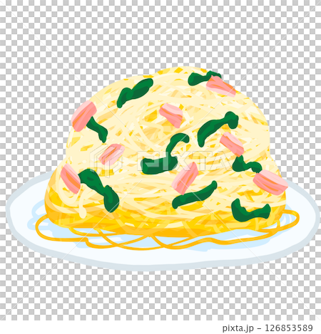 大盛りほうれん草のクリームパスタ 大盛りほうれん草のクリームパスタ 126853589