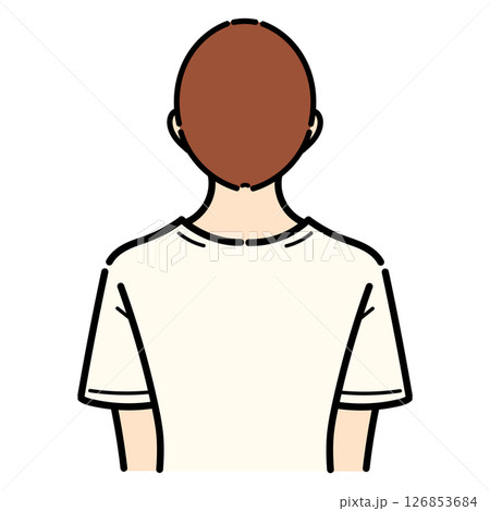 手書き_後ろ姿_ベクター素材_00 手書き_後ろ姿_ベクター素材_00 126853684