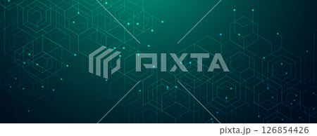 Abstract polygonal background technology concept, futuristic background 126854426