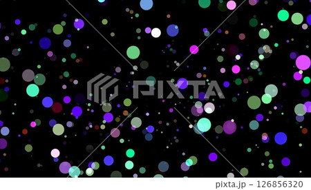 黒背景に浮かぶカラフルな光の玉ボケが美しい幻想的背景イラスト 黒背景に浮かぶカラフルな光の玉ボケが美しい幻想的背景イラスト 126856320
