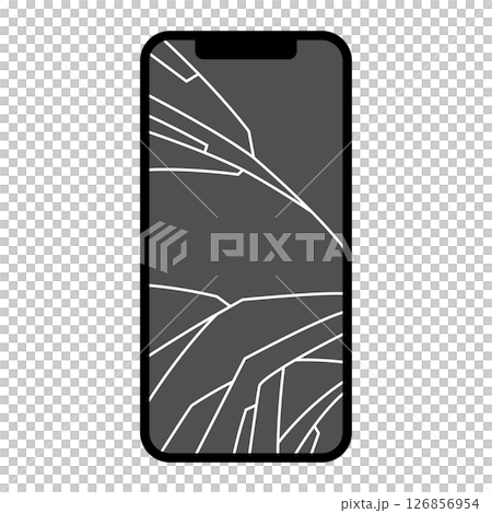 螢幕破裂的智慧型手機 126856954