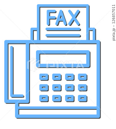 仕事で書類や案内を送信する通信機器のFAX 126857011