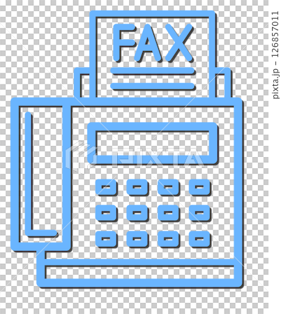 仕事で書類や案内を送信する通信機器のFAX 126857011