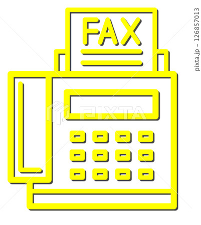 仕事で書類や案内を送信する通信機器のFAX 126857013