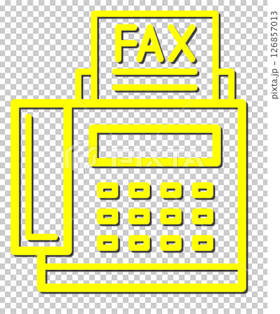 仕事で書類や案内を送信する通信機器のFAX 126857013
