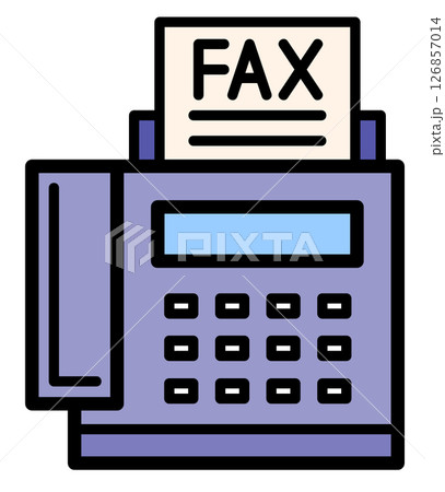 仕事で書類や案内を送信する通信機器のFAX 126857014