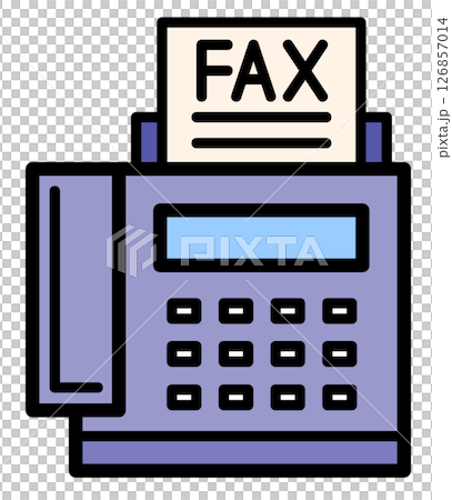 仕事で書類や案内を送信する通信機器のFAX 126857014