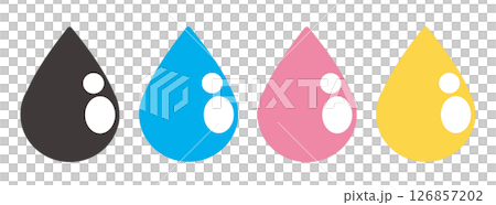 印刷機やカラーコピー機で使用するインクのイラスト 126857202
