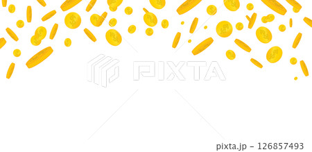 Golden Coins Falling Casino Background Cartoon Vector Illustration Golden Coins Falling Casino Background Cartoon Vector Illustration 126857493
