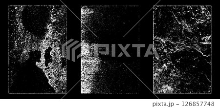 Black and white grunge. Distress overlay texture. Abstract surface dust and rough dirty wall background concept. Distress illustration simply place over object to create grunge effect. Vector EPS10. 126857748