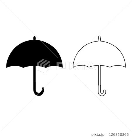 傘のシルエットのイラスト 傘のシルエットのイラスト 126858866