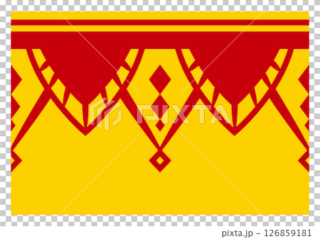 Indian style ornamental border. Seamless continuous pattern parts. 126859181