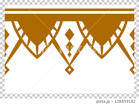 Indian style ornamental border. Seamless continuous pattern parts. 126859182