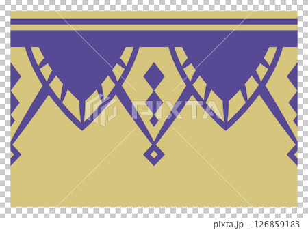 Indian style ornamental border. Seamless continuous pattern parts. 126859183
