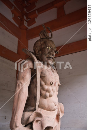 鞍馬寺 仁王門の仁王尊像 阿形(あぎょう)4 鞍馬寺 仁王門の仁王尊像 阿形(あぎょう)4 126859435